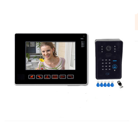 高清有線(xiàn)刷ID卡密碼可視對(duì)講門(mén)鈴 別墅夜視可視門(mén)鈴